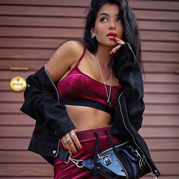 Killstar Just Cropped Up Bralet (Burgundy) - Picture 5 of 6